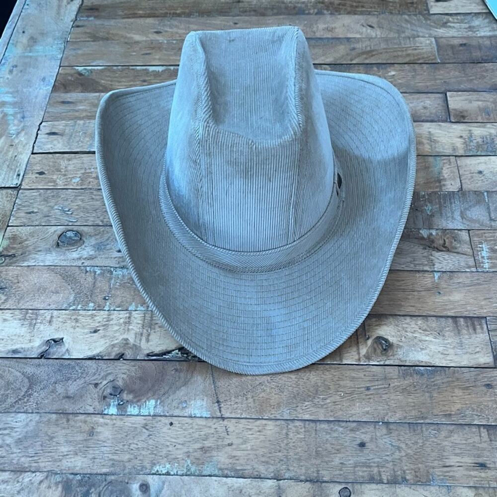 Vintage Levi Strauss Co Corduroy Beige Cowboy Western Hat 7 1/8